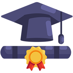 graduation cap and diploma