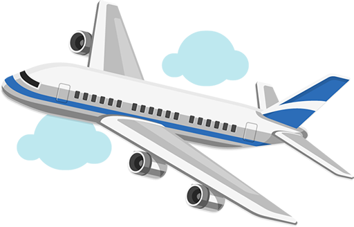 airplane in the sky clip art